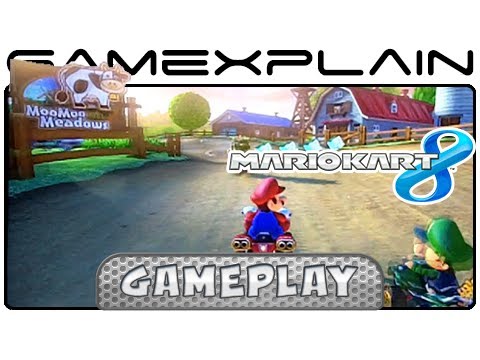 Mario Kart 8: Moo Moo Meadows Gameplay w/ Direct Audio (Retro Track)