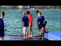 Federer, Nadal Hit Tennis Balls On Court In Doha Bay