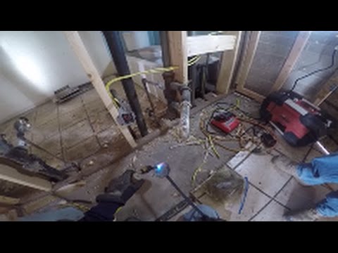 how to cut cast iron vent stack