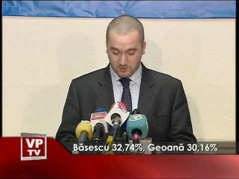 Bãsescu 32,74%, Geoanã 30,16%