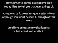 La Quinta Estacion - El Sol No Regresa The Sun Doesnt Come Back ENGLISH AND SPANISH lyricsletra