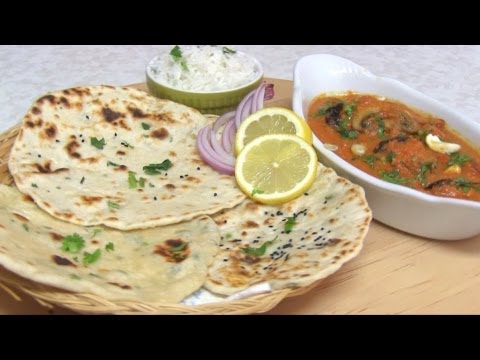 naan - More recipes at http://www.bhavnaskitchen.com http://www.indianrecipevideo.com http://www.veggierecipevideos.com.