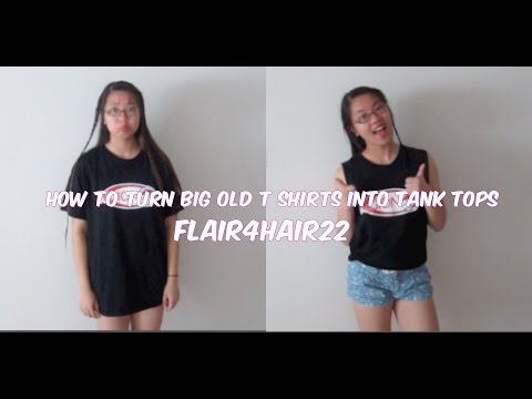 how to cut an oversized t shirt to fit