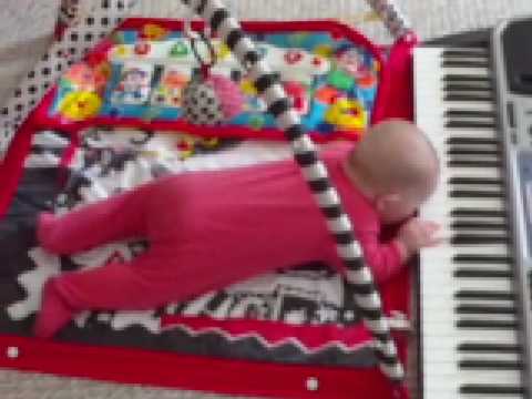 Theo encounters the keyboard.... a love affair ensues