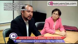 ELIGEN A ANDRES SALAS ZURITA PRESIDENTE DE LA CANACO IRAPUATO. ARRASA 12 VOTOS A 1 Y UN ABSTENCION.