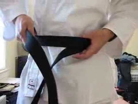 how to fasten a judo belt