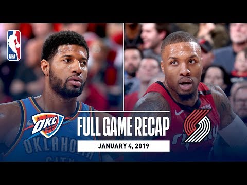 Video: Full Game Recap: Thunder vs Trail Blazers | Paul George and Russell Westbrook Combine For 68 Points