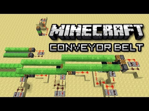 how to make a conveyor belt in minecraft