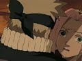 naruto, sakura and sasame  vs arashi creature