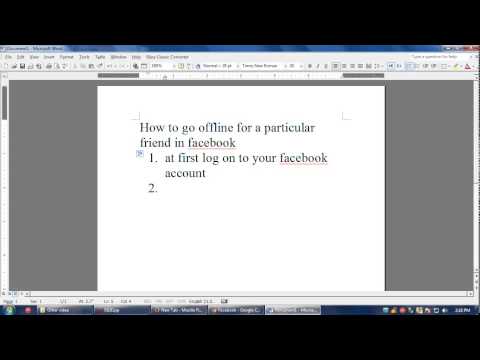 how to go facebook offline