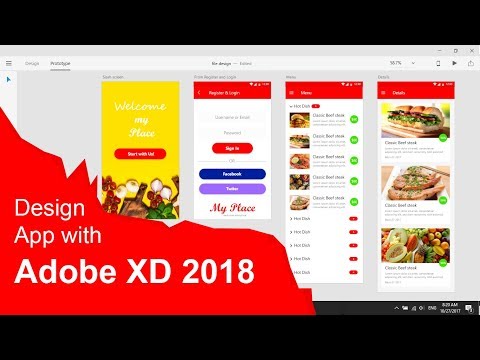 Amazing App design with Adobe XD CC 2018 really fast