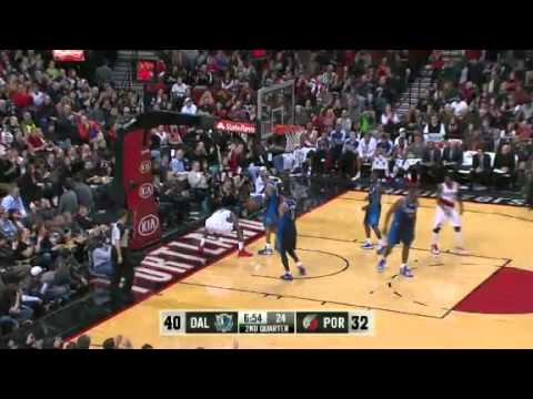 Damian Lillard to JJ Hickson for the dunk against Mavericks