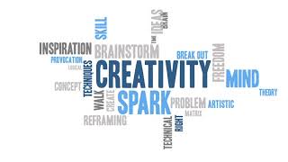 Simple word cloud Animation: Creativity