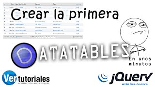 Crear datatable con JQuery, usar un objeto table con la potencia de datatable
