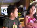 Superboy Clark and sis. tell knock knock jokes