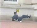soldier falls down