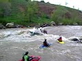 Cataraft on smelter on the lower animas. That's 3/5 of Aftergrass on the paddles/oars...