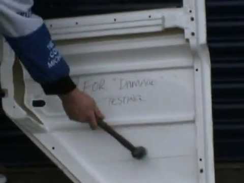 Fiberglass Land Rover doors can take a beating!
