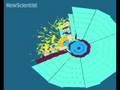 First images after proton beam passes through LHC
