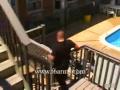 Awesome Jump From Balcony into Pool