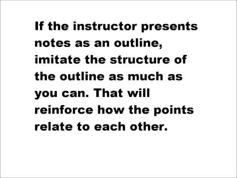 how to take notes in college