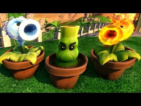 Plants vs. Zombies: Garden Warfare - All New Plant Reinforcements gameplay (Bamboo, Fire & Ice Pea)