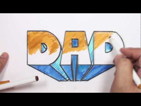how to draw 3d letter f