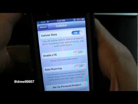 how to turn lte on iphone 5s