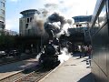 DSB steam train departing Århus