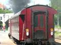 DSB steam train departing Århus