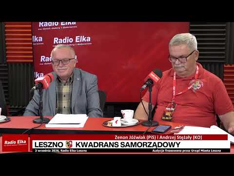 Leszno Kwadrans Samorządowy - Zenon Jóźwiak (PiS) i... :: Podatki od nieruchomości w Lesznie pójdą w górę - średnio o około 4 procent. Czy to tylko niewielka waloryzacja, czy miasto zbyt mocno sięga do kieszeni mieszkańców i przedsiębiorców? Gośćmi Radia Elka są radni Andrzej Stężały z Koalicji Obywatelskiej i Zenon Jóźwiak z Prawa i Sprawiedliwości, z którymi rozmawiamy o nowych stawkach, zmianach w budżecie, zadłużeniu miasta i rosnących wydatkach na edukację.
