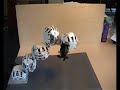 This shows a robot arm made from the ATRON modules.