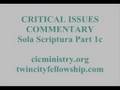 CIC - Sola Scriptura Part 1c
