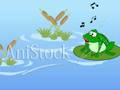 videos de 2d animation of musical frog singing   Royalty Free Concept Stock Animations from anistock