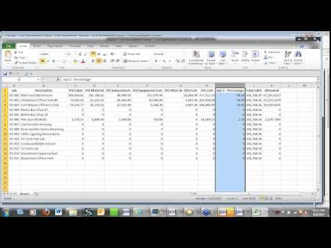how to apply g&a and overhead rates