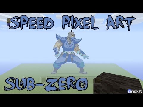 Minecraft Speed Pixel Art: Building Sub-Zero By N3V3R