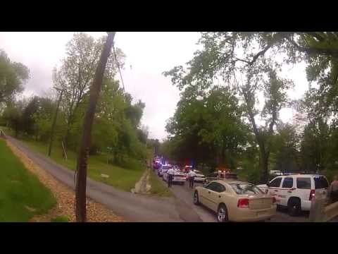 Raw Police Chase footage that ended in shoot out st louis mo 5-10-13