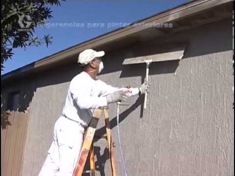 Graco Airless - This video will help with tips and tricks for painting the exterior of a building or home in a fraction of the time it would take with a roller or brush. Mak...