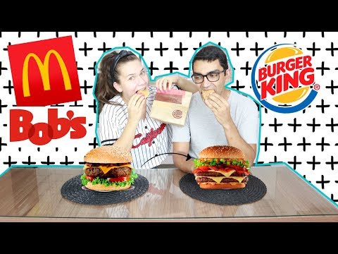 QUAL É O MELHOR HAMBÚRGUER FAST FOOD? McDonalds, Burger King ou Bobs?