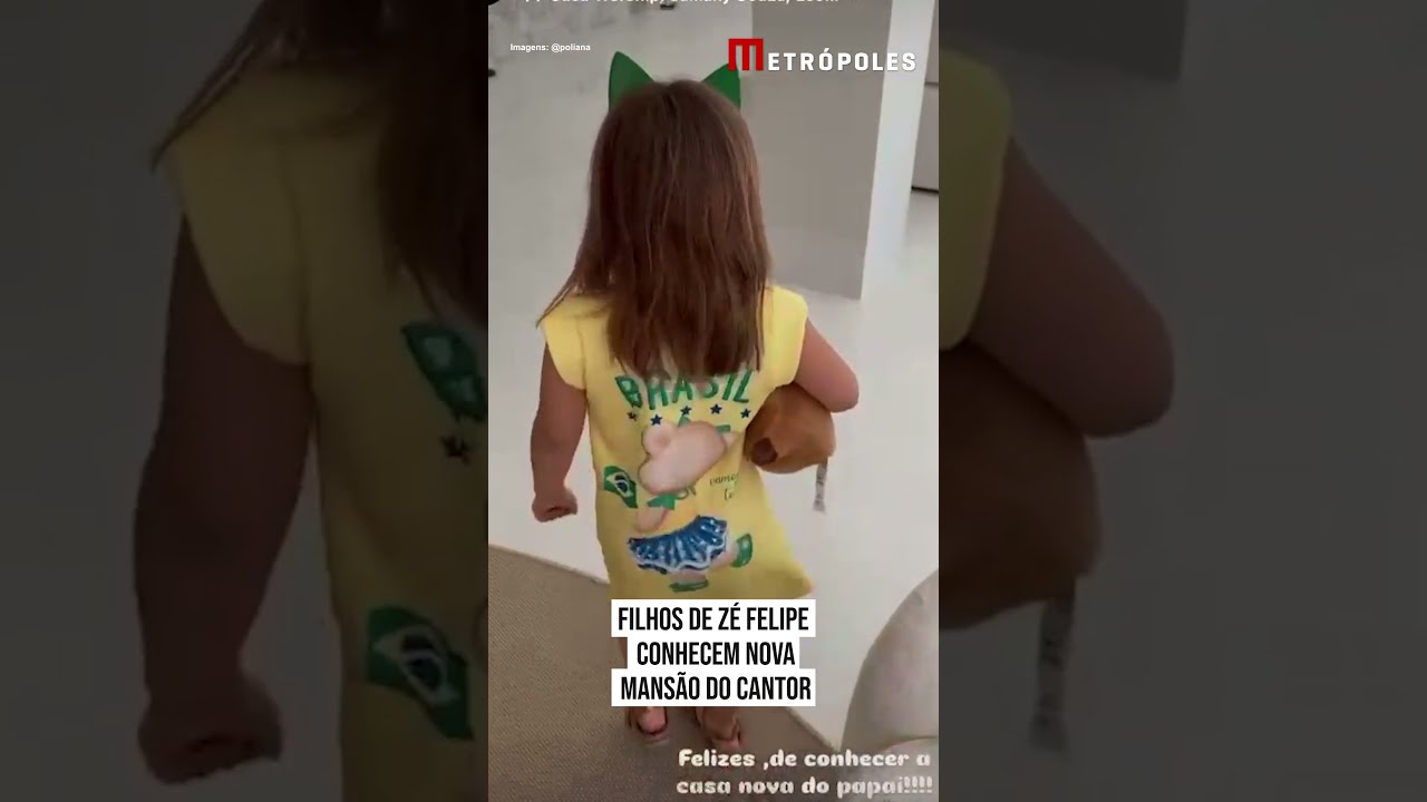 Filhos de Zé Felipe e Virginia conhecem nova mansão do cantor