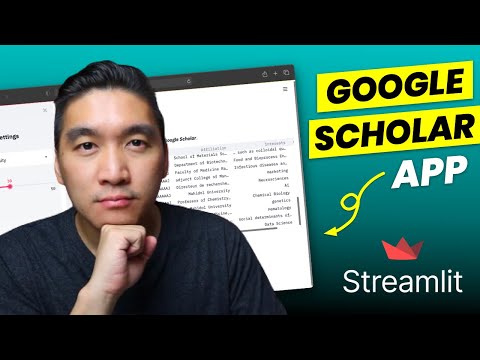How to build a Google Scholar App | Streamlit #30 How to build a Google Scholar App | Streamlit #30