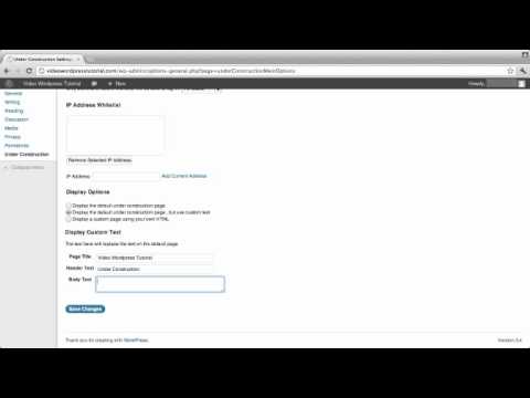 how to maintenance mode wordpress