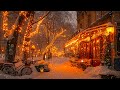 COZY JAZZ AT A QUIET WINTER NIGHT CAFE ☕ GENTLE JAZZ INSTRUM ..