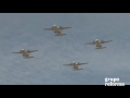 Presentan acrobacias del día de la Fuerza Aérea Mexicana