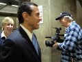 Mayor Villaraigosa rides the Los Angeles Subway