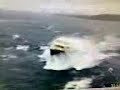 Manly Ferry punches through massive wave Manly Ferry punches through massive wave