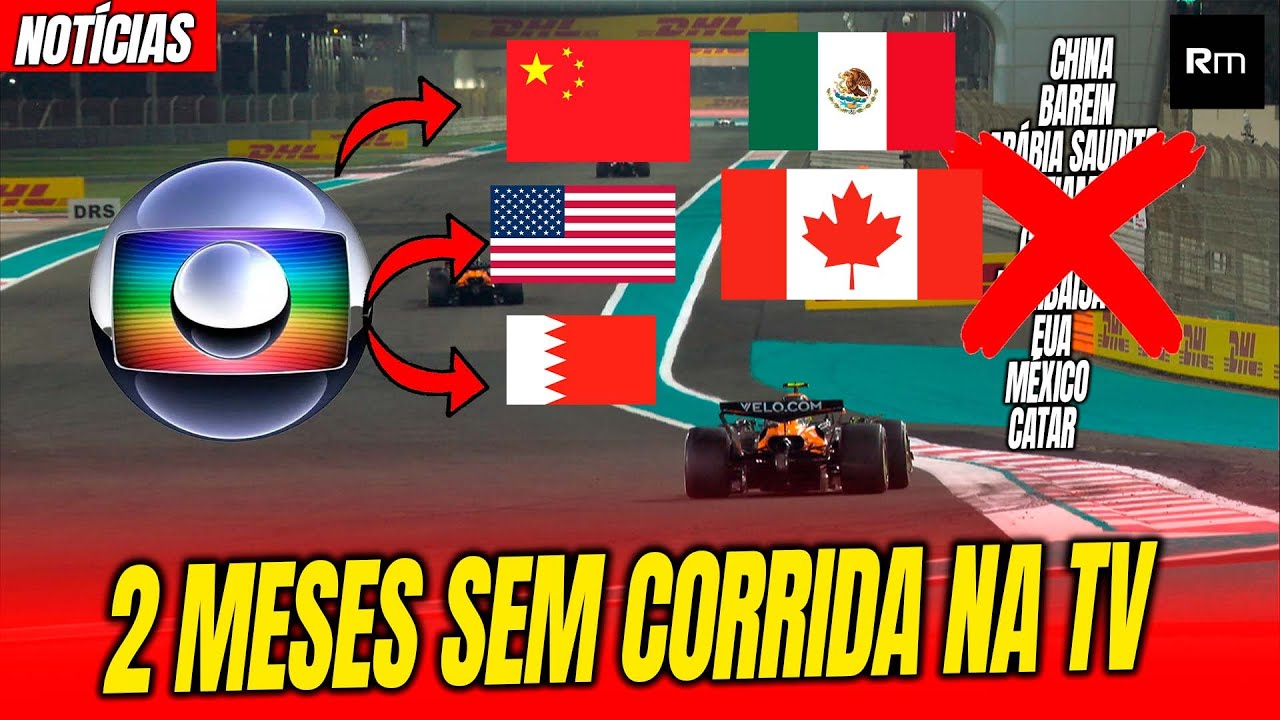 🚨GLOBO DIVULGA PROVAS DA F1 2026 NA TV ABERTA / NORRIS NUMERO 1 / TSUNODA PUNIDO / TESTE 2026 #f1