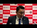 2019年1月16日(水) vs.千葉ジェッツ 試合後の安齋HC 記者会見