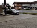 Aston Martin DB9 starts from gas station