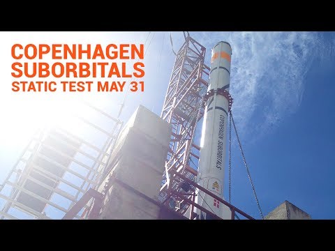 Static Test of Copenhagen Suborbitals HEAT-2X Rocket